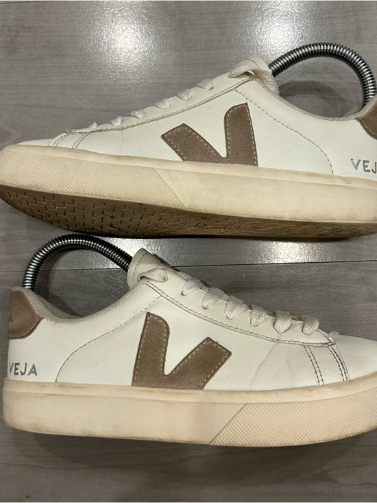 Veja Shoes - Veja Campo Sneaker White Kaki Beige Shoes Women’s Size 36 US 5 Leather